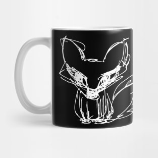 Fox Sketch (white ink) Mug